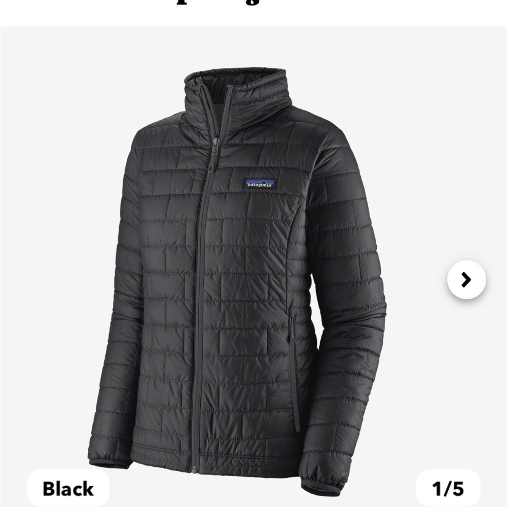 Women’s Patagonia black nano puff jacket
